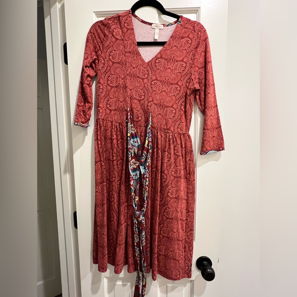 Matilda Jane Red Paisley Midi Dress